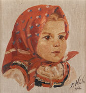 Dievčatko v červenej šatke (Anička)